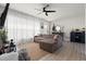 Comfortable living room boasting stylish decor, warm colors, and new flooring that enhance the space at 3490 57Th St, St Petersburg, FL 33710