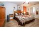 Comfortable main bedroom with fan, light walls and lots of closet space at 408 River Bed Ct, Wimauma, FL 33598