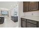 Kitchen view into breakfast nook with counter space and stainless steel appliances at 7024 Bradbury Cir, Wesley Chapel, FL 33545