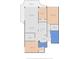 Detailed floor plan showing layout of the home with dimensions of each room at 80 Rogers St # 2D, Clearwater, FL 33756