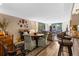 Comfortable living room with dining area and access to the outside balcony at 80 Rogers St # 2D, Clearwater, FL 33756