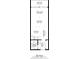 Detailed floor plan of a 399 sq ft room including a balcony, living room, bedroom, kitchen, dining area and bath at 9980 Gulf Blvd # 408, Treasure Island, FL 33706