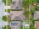 Overhead shot of a backyard with a paved patio and lush green space at 11541 Tangle Branch Ln, Gibsonton, FL 33534