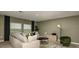 Cozy living room with neutral tones, large windows, and modern furnishings for a relaxing atmosphere at 12474 Gust Ct, Hudson, FL 34669
