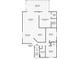 Detailed floor plan revealing layout, including living room, bedrooms, kitchen, bathrooms, and back patio at 1331 Coolmont Dr, Brandon, FL 33511
