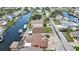Waterfront houses with backyard docks sit along canals with access to open water at 13814 Lavender Ave, Hudson, FL 34667