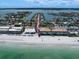 Aerial view showing beach access to property and nearby intercoastal waterway at 202 Howard Dr, Belleair Beach, FL 33786