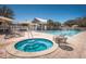 The community pool area features both a full-sized pool and a jacuzzi, alongside a pool house and shaded lounge areas at 4222 Glade Wood Loop, New Port Richey, FL 34655