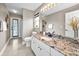 Beautiful bathroom with granite vanity and walk in shower at 4736 Stonebriar Dr, Oldsmar, FL 34677