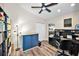 Home office with wood-look flooring and lots of storage space at 4736 Stonebriar Dr, Oldsmar, FL 34677
