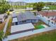 An aerial view of the home highlighting the fenced in yard at 5015 S 88Th St, Tampa, FL 33619