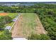 Aerial view of a football field with goalposts, stadium seating and surrounded by lush greenery at 5015 S 88Th St, Tampa, FL 33619