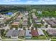 Aerial view of the residential neighborhood showcasing the community lakes and green spaces at 509 Delwood Breck St, Ruskin, FL 33570
