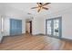 Bright bedroom with wood floors and ample closet space at 759 Lantana Ave, Clearwater Beach, FL 33767