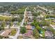 Beautiful aerial view of a residential neighborhood with mature trees and well-maintained lawns at 10237 Carrin Rd, Spring Hill, FL 34608