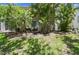 Lush backyard with tropical plants and an inviting patio area at 12472 Country White Cir, Tampa, FL 33635