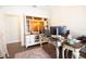 Office space with hardwood floors and custom built-in shelving at 2435 Foggy Creek Cir, Clearwater, FL 33764