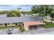 Aerial view showcasing covered parking and well-maintained landscaping within the community at 2465 Northside Dr # 605, Clearwater, FL 33761