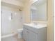Bathroom featuring a shower and vanity with mirror and sink at 2465 Northside Dr # 605, Clearwater, FL 33761