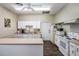 The building's kitchen offers modern appliances and ample counter space for food preparation and service at 2465 Northside Dr # 605, Clearwater, FL 33761