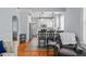 Bright, modern kitchen with stainless steel appliances, white cabinetry, and a kitchen island with bar seating at 2811 W Sitios St, Tampa, FL 33629