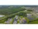 The aerial perspective showcases the community and waterfront homes at 33668 Willow Point Ct, Wesley Chapel, FL 33545
