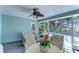 Charming screened-in lanai offering a relaxing space with views of the beautifully landscaped backyard and waterfront at 5240 31St S Ave, Gulfport, FL 33707