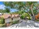 Overhead backyard view featuring a detached garage and mature trees at 535 22Nd N Ave, St Petersburg, FL 33704