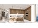 Modern kitchen with an island featuring barstool seating and stylish wood cabinetry at 5701 Bowen Daniel Dr. # 806, Tampa, FL 33616