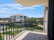 Condo balcony with a view of the neighborhood and beautiful blue skies at 6218 Palma Del Mar S Blvd # 503, St Petersburg, FL 33715