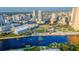 Amazing aerial view overlooking the city skyline with pristine waterways, gardens and modern architectural buildings at 777 N Ashley Dr # 2513, Tampa, FL 33602