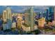 Impressive aerial scene of the cityscape features modern towers, lush greenery, and paved roads at 777 N Ashley Dr # 2513, Tampa, FL 33602