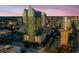 Wide aerial shot of a city featuring modern high-rises, city streets, and lush greenery, showcasing vibrant urban living at 777 N Ashley Dr # 2513, Tampa, FL 33602