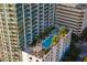 Rooftop pool and lounge area with stunning views and a modern architectural design at 777 N Ashley Dr # 2513, Tampa, FL 33602