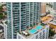 Apartment exterior featuring a rooftop pool and sunbathing deck at 777 N Ashley Dr # 2513, Tampa, FL 33602