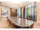 Elegant conference room with a large table, modern lighting, and beautiful views from large windows at 100 1St N Ave # 2304, St Petersburg, FL 33701