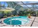 Private pool with screened enclosure, surrounded by lush landscaping, perfect for relaxation at 1000 Chatham Ct, Safety Harbor, FL 34695