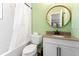 Bathroom featuring a shower-tub combination and granite vanity at 1011 S Moody Ave # 11, Tampa, FL 33629