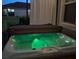 Inviting hot tub with lights providing a relaxing backyard oasis at 13113 Green Violet Dr, Riverview, FL 33579