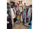 Walk-in closet with ample storage space for clothes and accessories at 1905 Blue Stream St, Ruskin, FL 33570