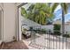 Cozy outdoor patio with brick pavers, awnings, and private seating area at 1920 Cherry Ne St, St Petersburg, FL 33704