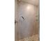 Tiled shower with grab bar, bench, and river rock floor at 1920 Cherry Ne St, St Petersburg, FL 33704