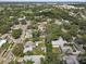 Overhead view of the property showcasing a pool and landscaping in a lush, green neighborhood at 2718 Boca Ciega N Dr, St Petersburg, FL 33710