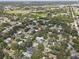 Wide aerial view of a neighborhood with tree-lined streets near parks and recreation fields at 2718 Boca Ciega N Dr, St Petersburg, FL 33710