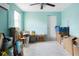 View of bedroom featuring tile floors, fresh paint, ceiling fan and natural light at 2809 49Th N St, St Petersburg, FL 33710