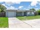 Charming one-story home featuring a quaint front porch, attached garage, and well-maintained lawn at 2809 49Th N St, St Petersburg, FL 33710