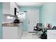 Eat-in kitchen featuring white cabinets, granite countertop, and new stainless steel appliances at 2809 49Th N St, St Petersburg, FL 33710