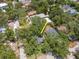 Overhead view highlighting the property and its mature landscaping in a quiet, residential neighborhood at 2822 W Bay Ave, Tampa, FL 33611