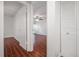 This bedroom features wood-look tile flooring, a ceiling fan, and a window with natural light at 3325 Bayshore Blvd # A17, Tampa, FL 33629
