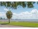 Breathtaking waterfront view showcases a palm tree along Bayshore Boulevard under a beautiful, cloudy sky at 3325 Bayshore Blvd # A17, Tampa, FL 33629